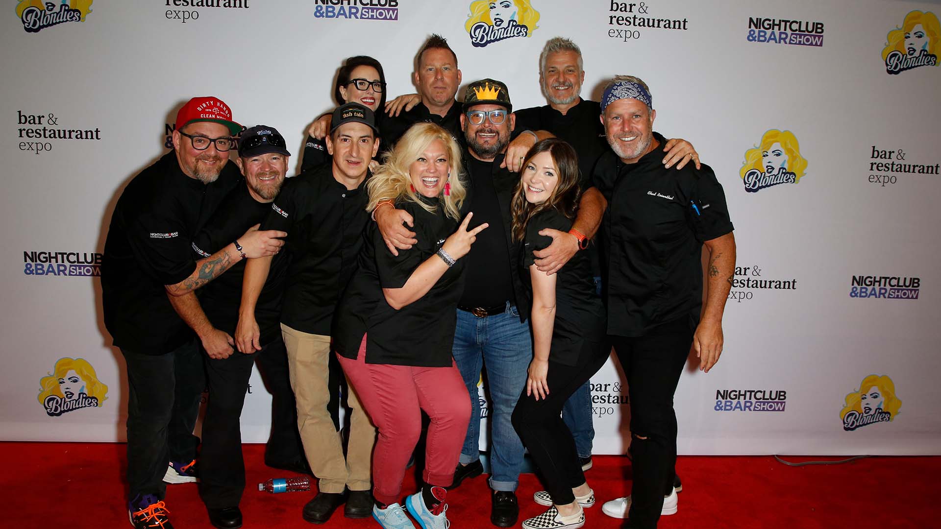 The FBIC chefs pose at the 2021 Nightclub  Bar Show red carpet