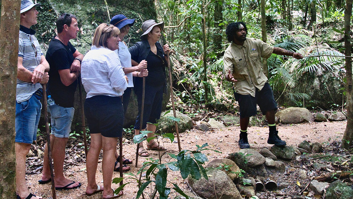 Tour guide in the rainforest