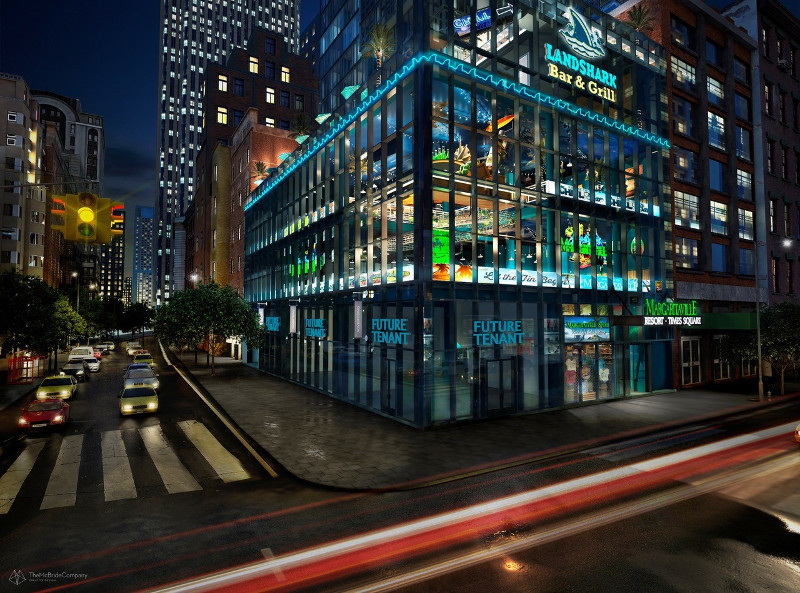 A rendering of the Margaritaville Resort in Times Square