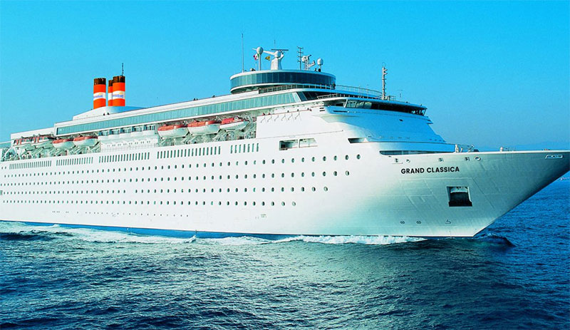 Exterior view of the Grand Classica from Bahamas Paradise Cruise Line