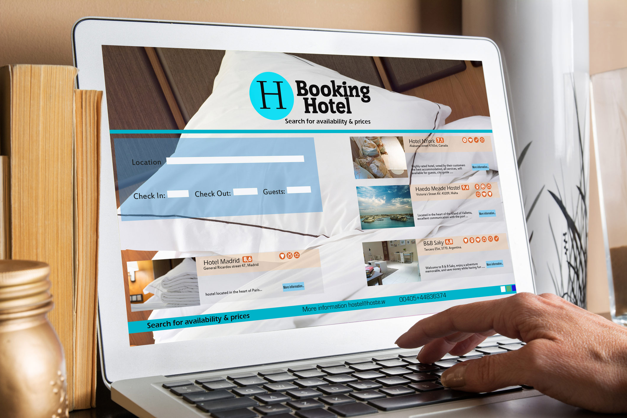 Booking a hotel online