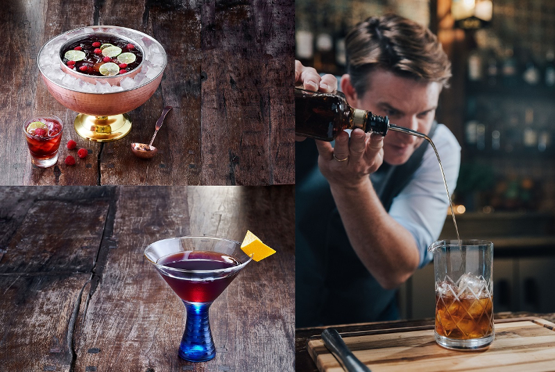 A collage of some of the new cocktails