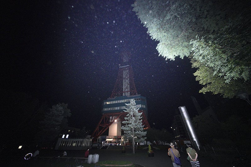 One of citys landmarks Sapporo TV Tower is seen in the blackout in the center of Sapporo city Hokkaido northern Japan a