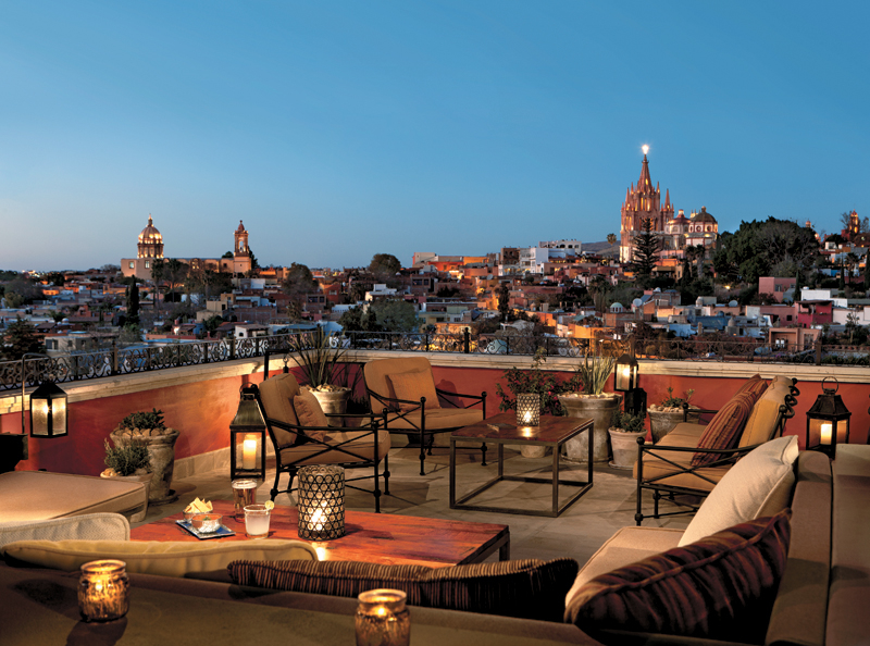 San Miguel del Allende seen here from a terrace of the Rosewood Hotel has a diverse population of locals and expats from 63