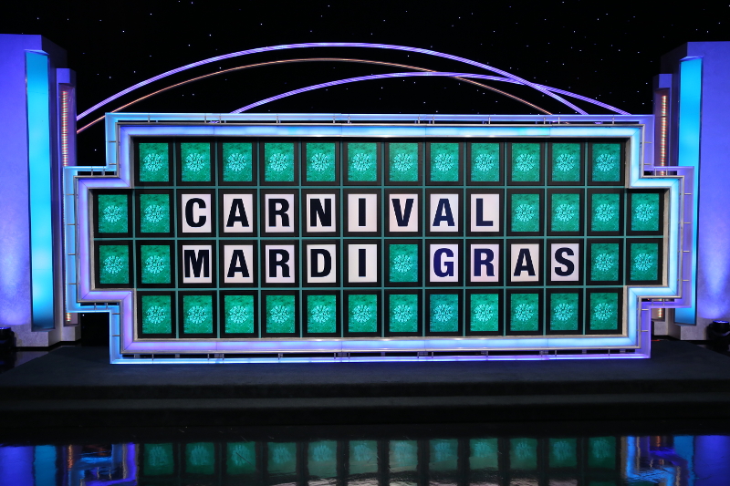 Image of Carnival Marti Gras on the Wheel Of Fortune Puzzleboard 