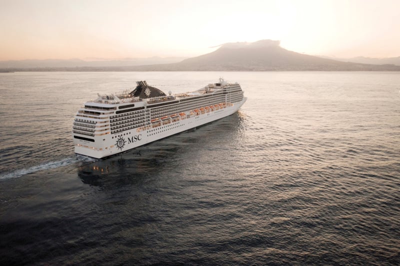 The MSC Poesia at sea