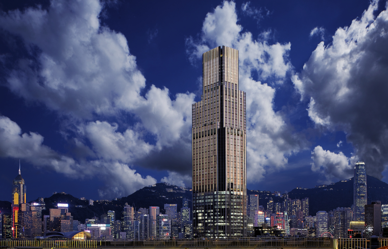 An exterior view of Rosewood Hong Kong