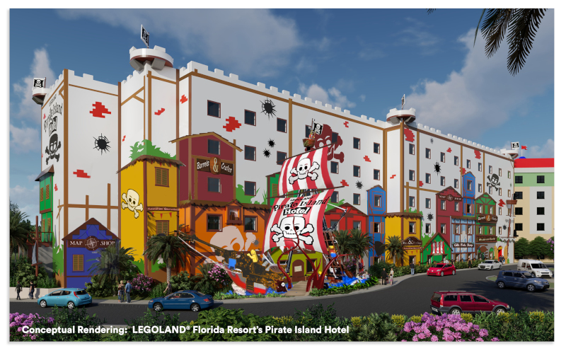 Exterior of the new Pirate Hotel at Legoland 