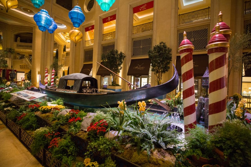 The Venetian Las Vegas Gondola Display