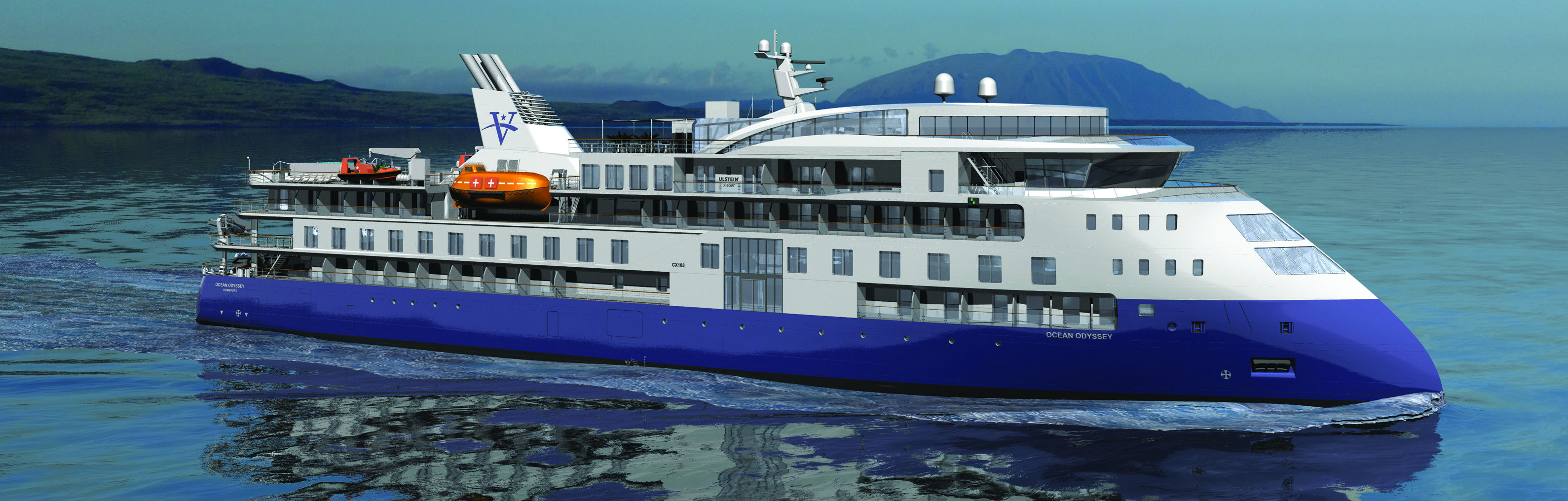 first-ever small ocean cruising vesselOcean Explorer on the sea
