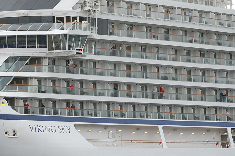 Viking Sky at Molde Norway after engine failure