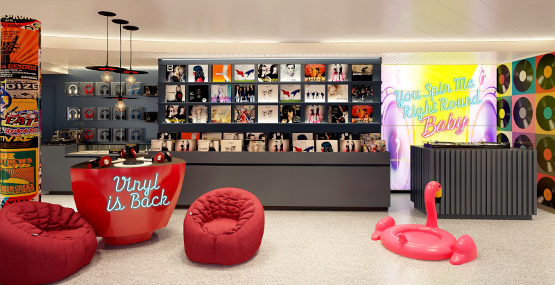 Image of the new record shop on Scarlet Lady 