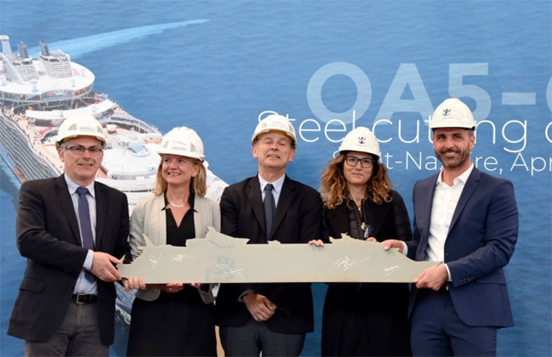 Steel-cutting ceremony for fifth Oasis-class ship