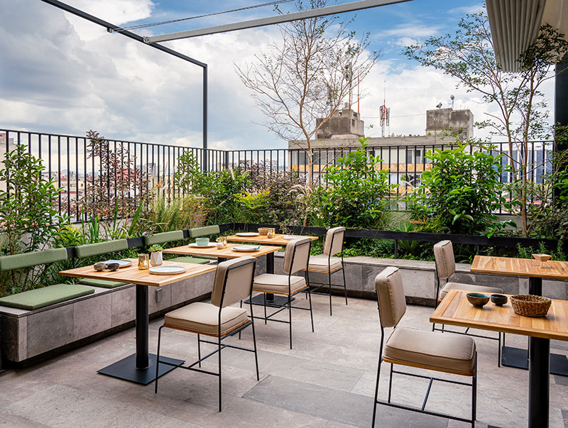 Umbral Curio Collection by Hilton Rooftop bar