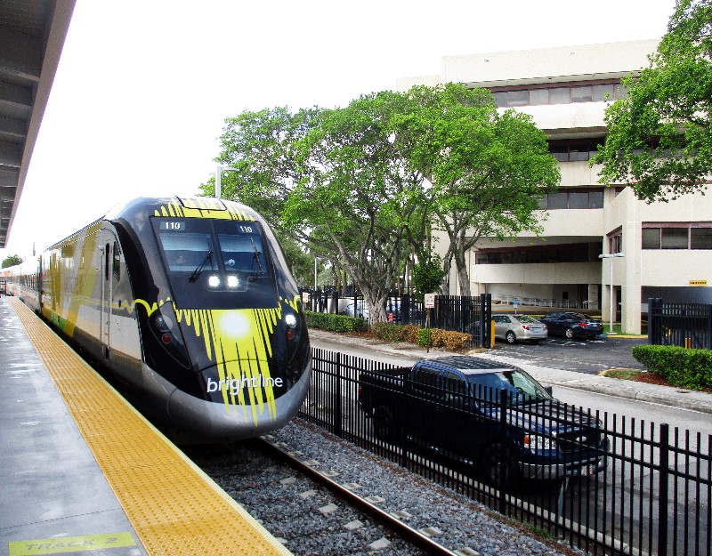 Brightline Train Fort Lauderdale Terminal By Susan J Young Editorial Use Only