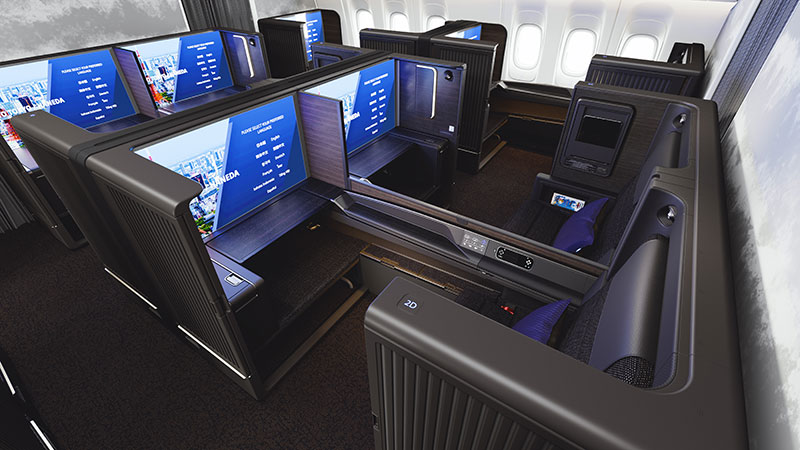 ANAs newly redesigned First Class cabin on the Boeing 777