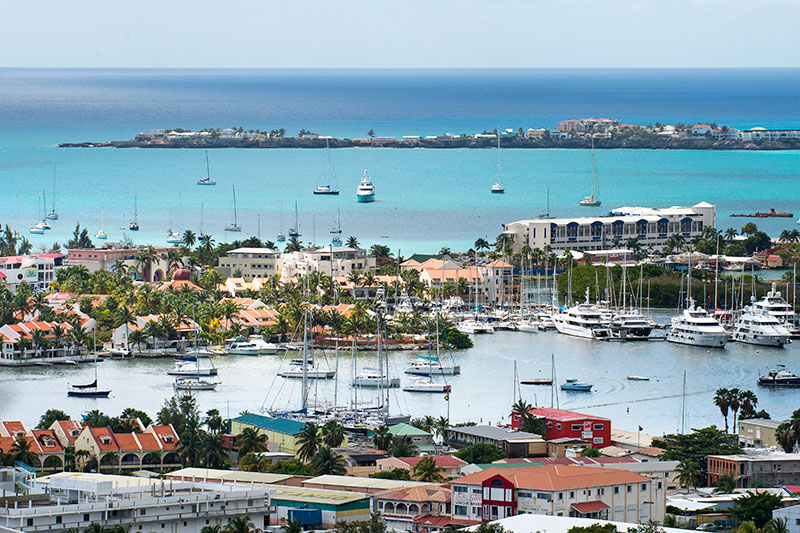 Scenic view of Philipsburg St Maarten