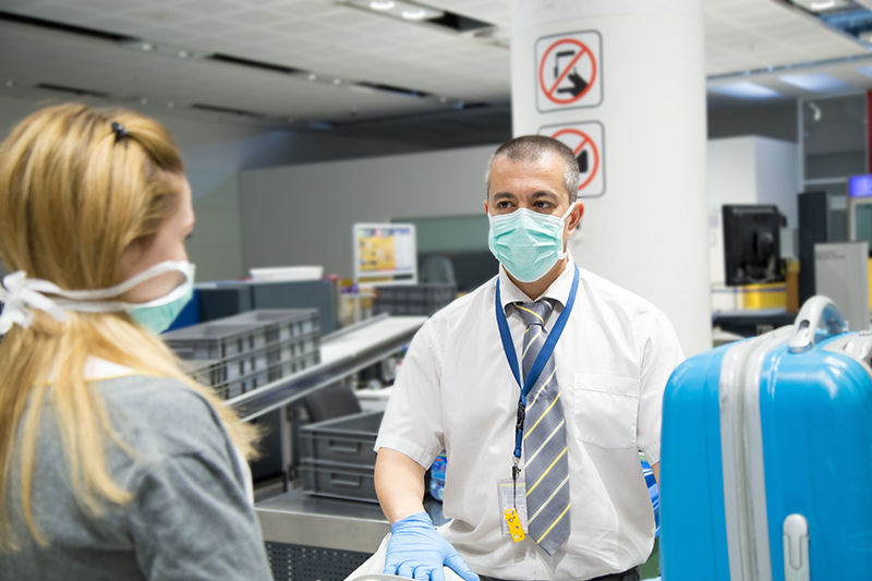 Airport security with mask