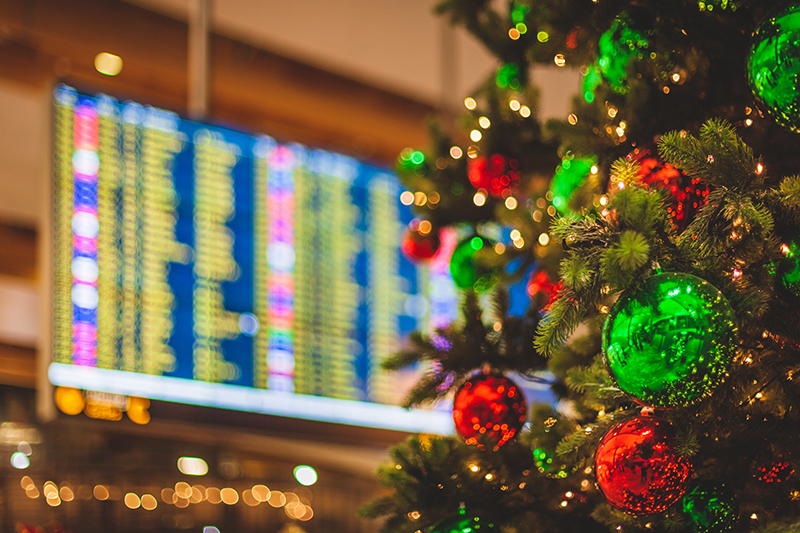 Christmas tree at airport
