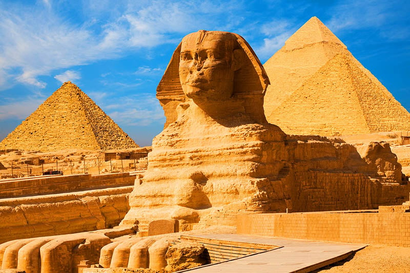 Sphinx and pyramids Egypt