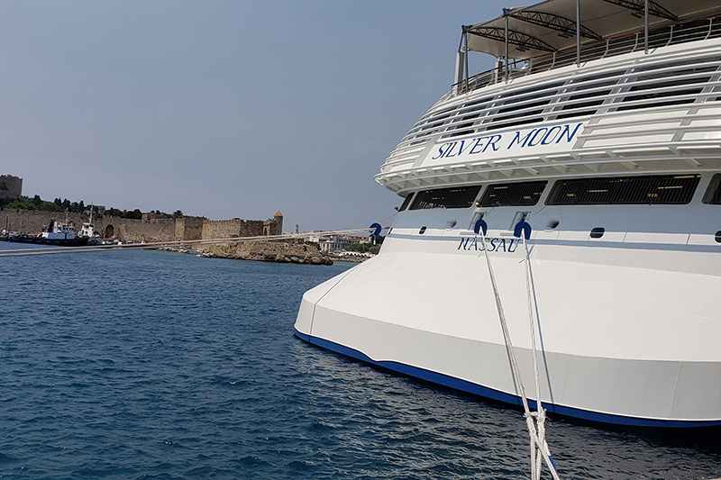 Silver Muse docked in Rhodes