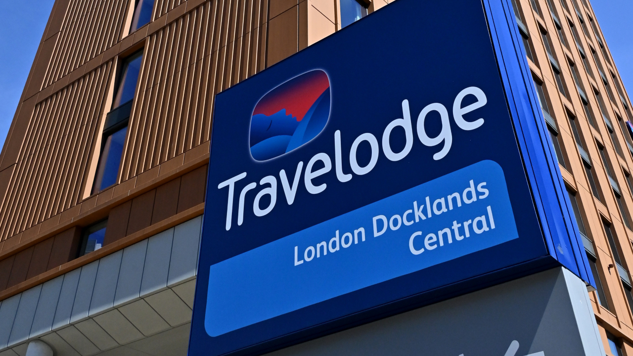 The outside of Travelodges London Docklands Central hotel