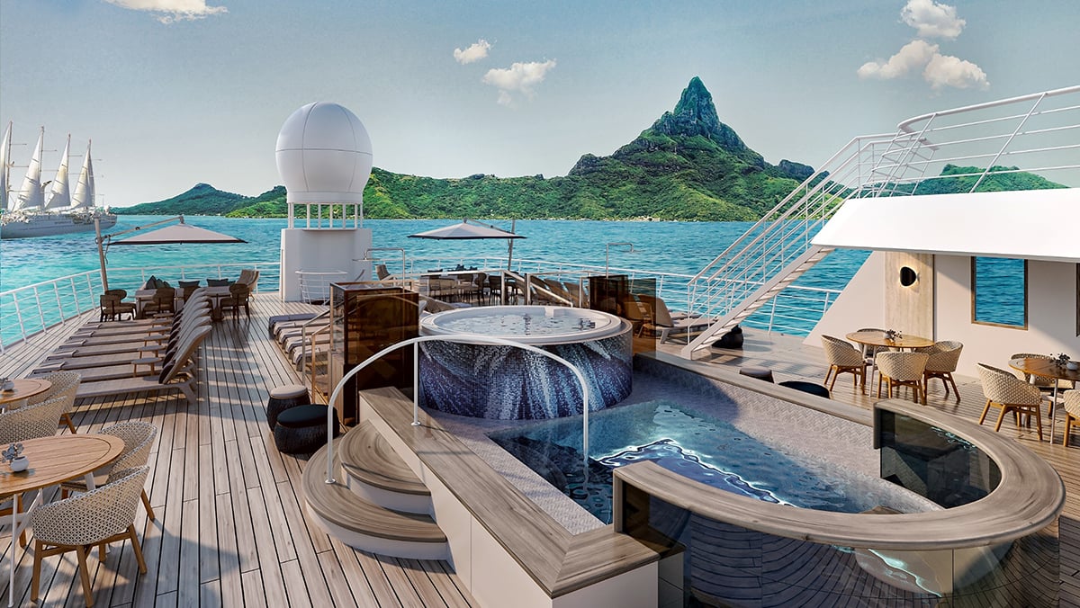 Windstar Cruises new pool deck rendering
