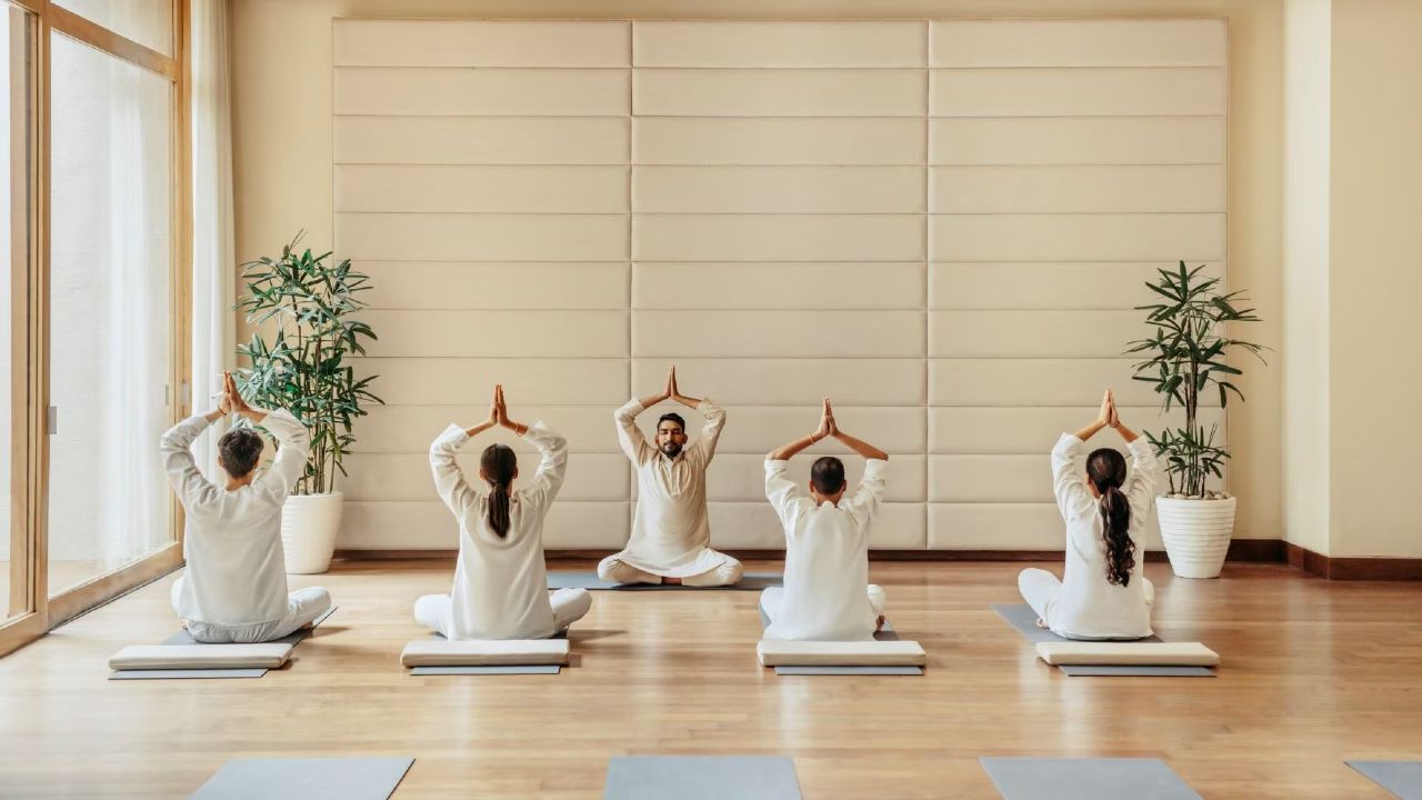 Yoga at a Six Senses resort