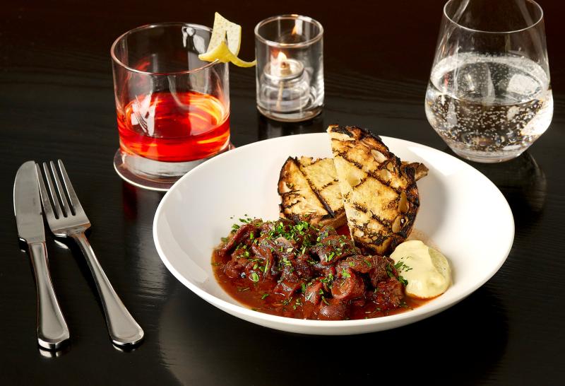 Triangulo Restaurant Group - Red Wine Braised Calamari - Occitania