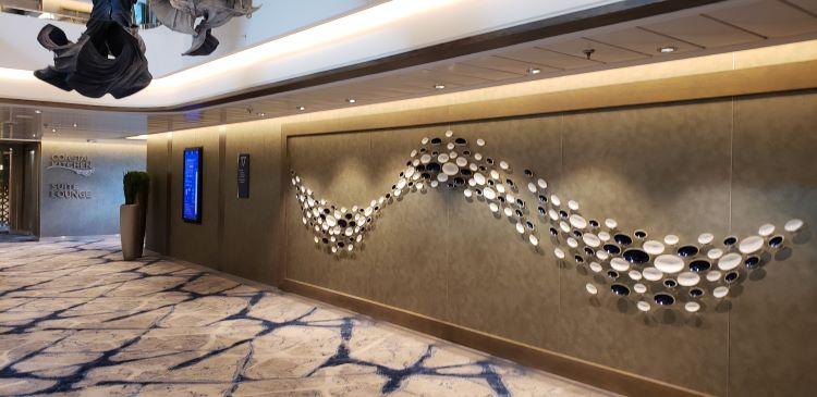 Suite Entry area on Deck 17, Wonder of the Seas.