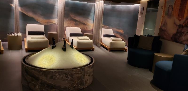 Interior relaxation room of the Otium Spa on Silver Dawn.