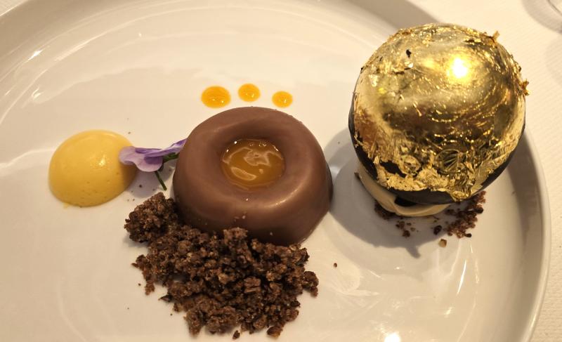 A yummy dessert on Riverside Luxury Cruises. This was the final course in the Vintage Room's seven-course tasting menu paired with fine wines.