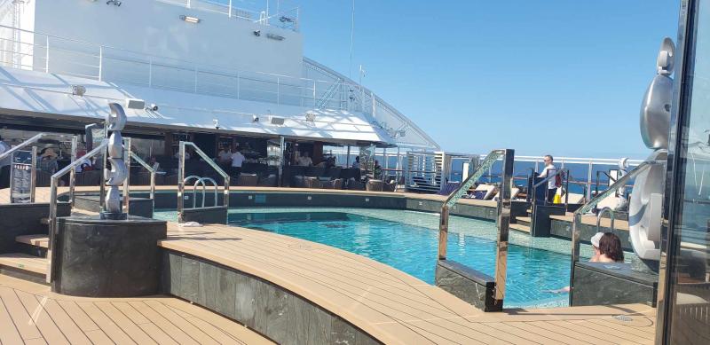 MSC Seascape's private pool deck, reserved for MSC Yacht Club guests. 