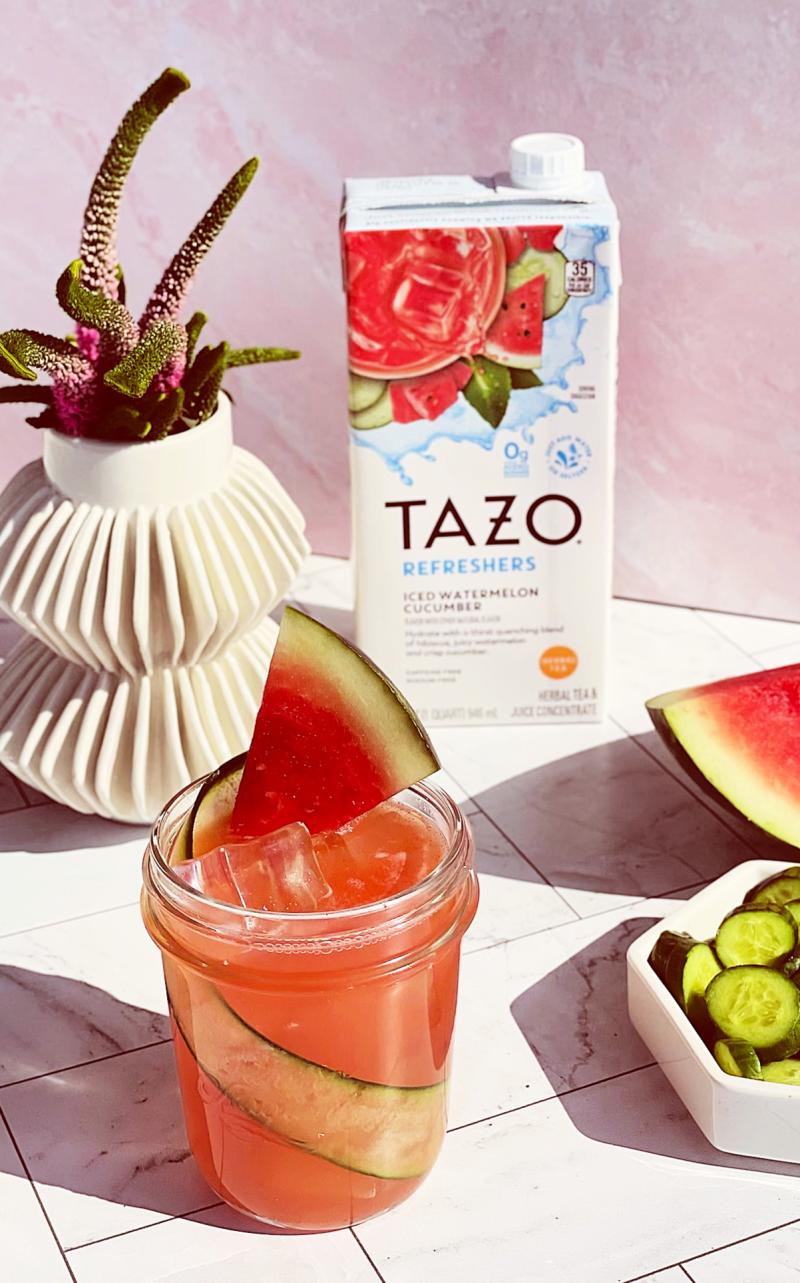TAZO’s Spicy Cocomelon Tea Mocktail or Cocktail Recipe