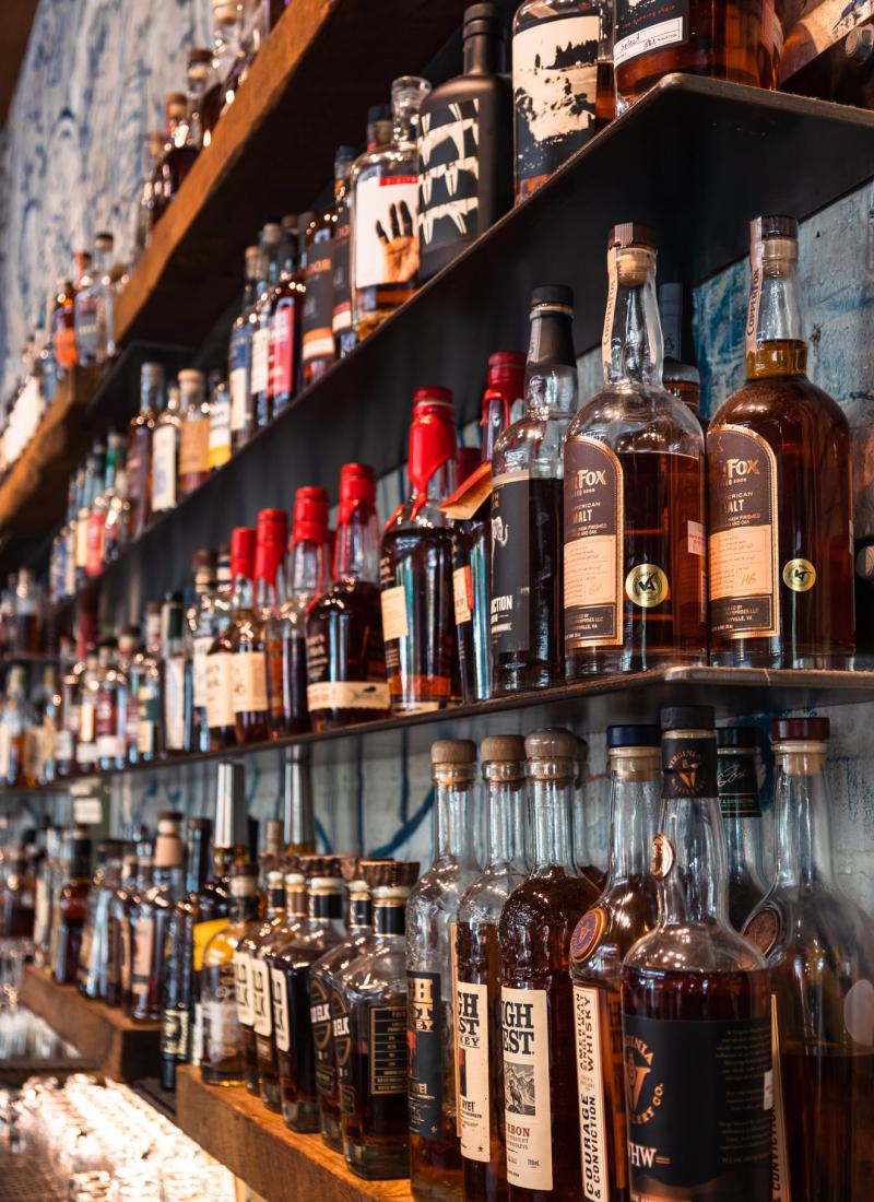 Whiskey Kitchen's Bourbon Wall 