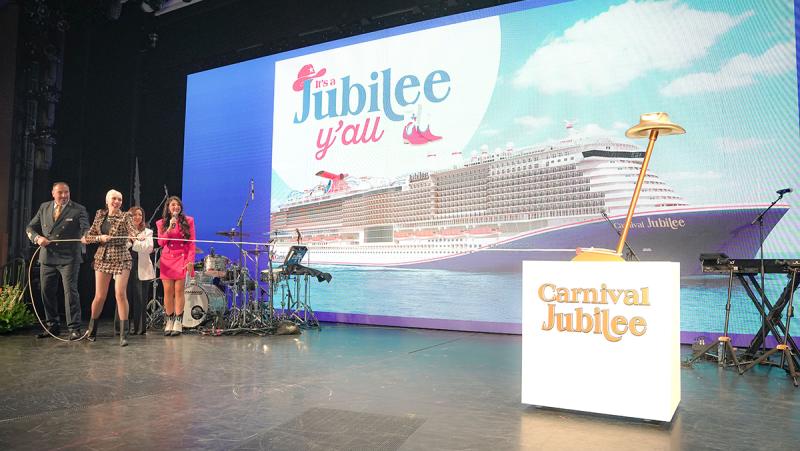 Carnival Jubilee Godmother Gwen Stefani Christens Ship