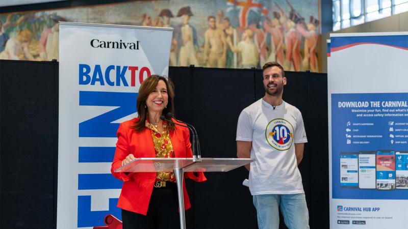 Carnival President Christine Duffy kicks off Back to Fun event in Sydney