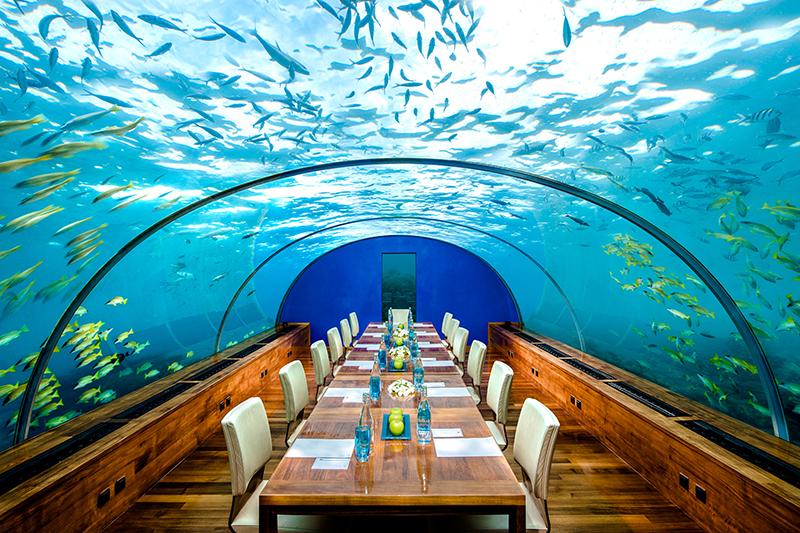 Conrad Maldives underwater dining Ithaa