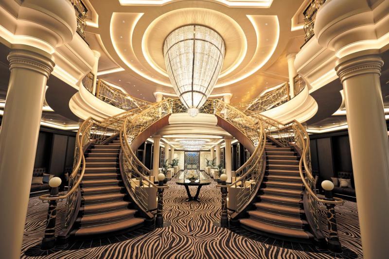 Regent Seven Seas Cruises' atrium on Seven Seas Explorer