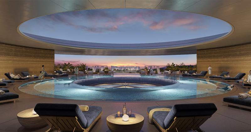 Equinox Resort Amaala includes a magnesium salt rooftop pool