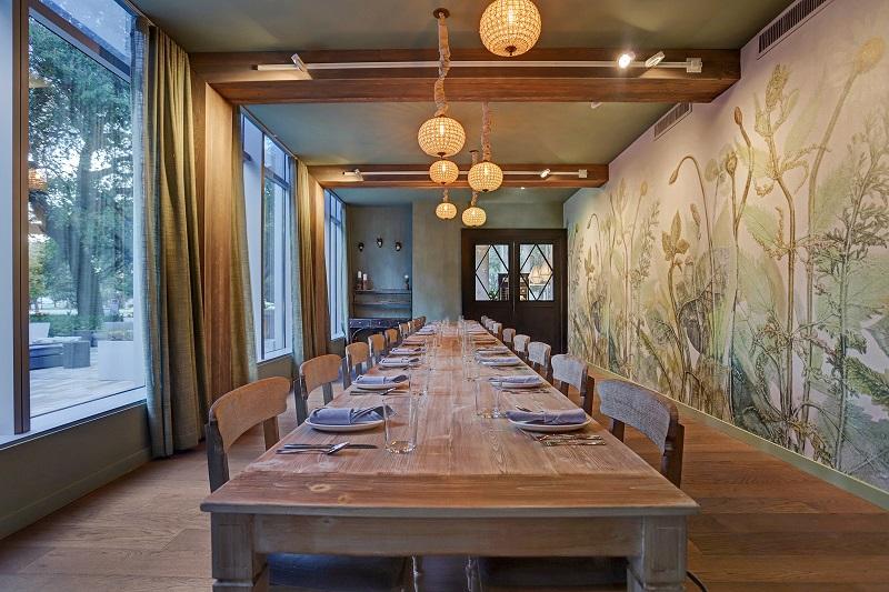 A beautiful table in a private room