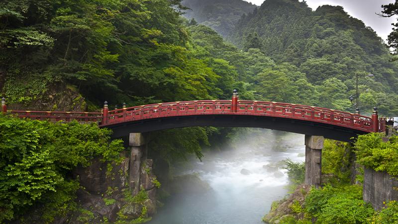 Sacred bridge Shinkyo in Nikko, Japan