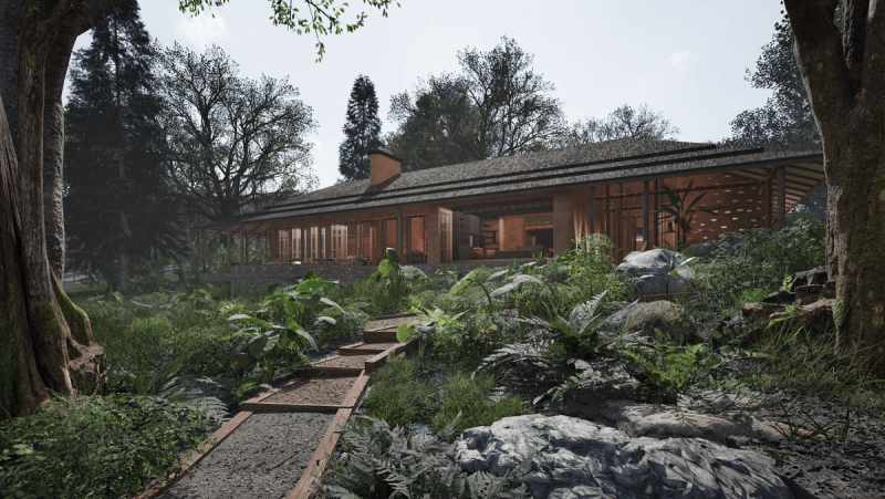Gorilla Forest Lodge_Main Area_Approach from arrival pathway_A&K Travel Group