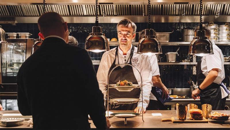 British Executive Head Chef Jonathan Howell serves traditional English Afternoon Tea in Søstre