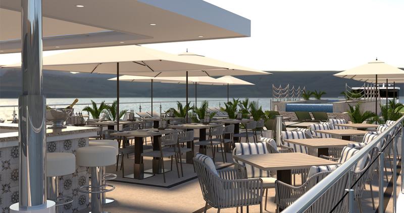 MS Porto Mirante sun deck rendering - Courtesy of Riviera River Cruises