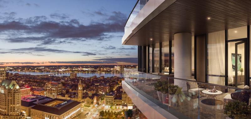 Raffles Boston Back Bay Hotel & Residences, Balcony Shot / Credit: The Architectural Team, Image by Binyan Studios