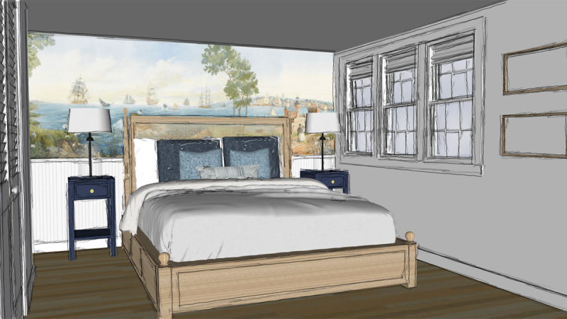 Rendering_Updated headboard wall_The Cottages at Nantucket Boat Basin_Massachusetts