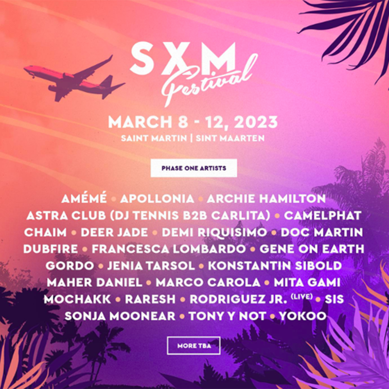 SXM Festival 2023_Phase One Lineup of Artists