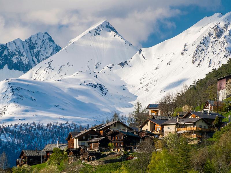 Saas-Fee, a car-free resort village in Switzerland