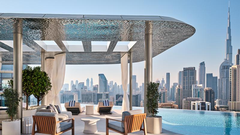 The Lana_Rooftop Pool Cabanas_Dorchester Collection